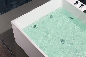 Model C-3193  2017 New Product Acrylic Square Shape Bath Tub with Jetted Whirlpoor Massage Function-4(001)