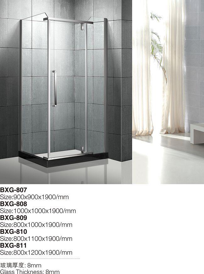 Frameless stainless steel shower room