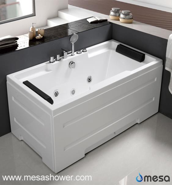 اکسیلیک مستطیلی دو نفره حمام ماساژ توالت بزرگ حمام