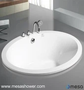 آلاچیق قطره در جامد سطح بیضی اکریلیک خیساندن وان حمام