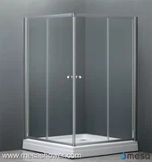 گوشه مربع طراحی ساده حمام کاشی دوش محفظه