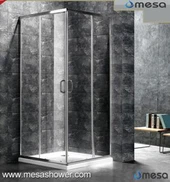 محوطه دوش بدون درز مربع گوشه لولا