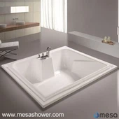 Square Acrylic Surface Solid Surface در حمام داغ برای دو نفر قرار دارد