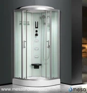 محوطه دوش شیشه ای دارای بخش و سینی است