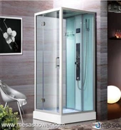 اتاقک دوش ماساژ مربع با تک لولا درب شیشه ای
