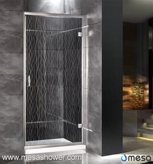 دیوار به دیوار در خط درب حمام با الگوی خو شیشه برای آلاچیق