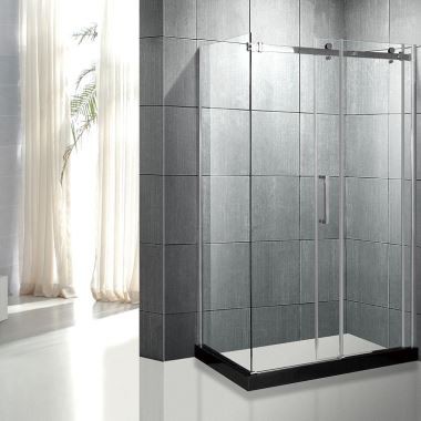 محوطه حمام دوش با درب کشویی