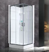 گرد و غبار مربع گوشه دوش در اطراف با کشویی درب